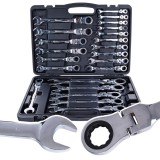 Set 22 Chei Combinate cu Clichet Flexibil 6-32mm Otel Crom-Vanadiu Geko