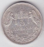 UNGARIA 5 COROANE KORONA 1908