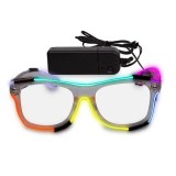 Ochelari cu lumina LED, 7 culori, cu baterii de alimentare