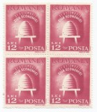 |Romania, LP 223/1947, Ziua Eonomiei, bloc de 4 timbre, MNH