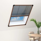 Plasa Insecte Plisse Maro 80x100cm Aluminiu Fereastra Acoperis vidaXL