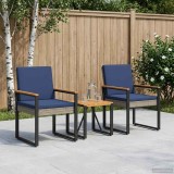 vidaXL Set de Mobilier pentru Exterior 3 pcs Gri și albastru marin 42025334