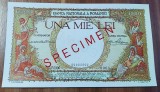 REPRODUCERE bancnota specimen 1000 lei 1938 Romania