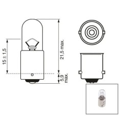 Bec 24V 4W Ba9S alb (Bosch)