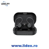 Casti Wireless, Bluetooth 5.3, Sunet HD, impermeabil, incarcare rapida, reducere a zgomotului, latenta scazuta, Cu carcasa de incarcare, Universala, n