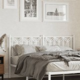 vidaXL Tăblie de pat de schimb metalică, alb, 150 cm 376211