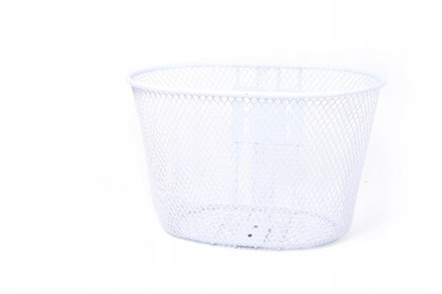Cos biciclete copii, material metalic, culoare alb, montaj fata Cod:A655 foto