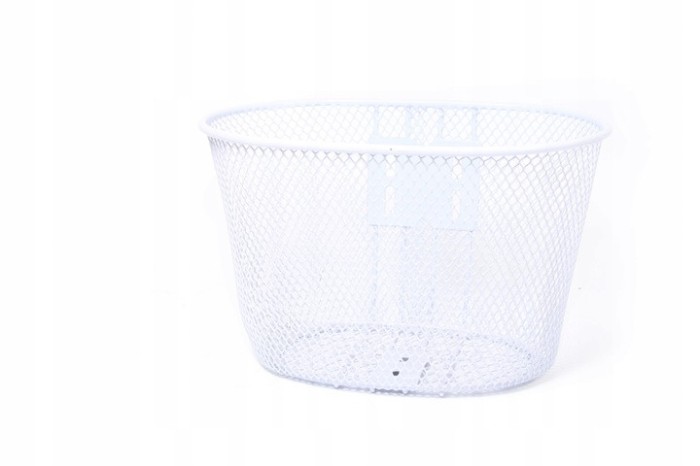 Cos biciclete copii, material metalic, culoare alb, montaj fata Cod:A655