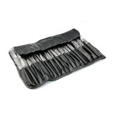 Set 18 pensule profesionale machiaj, Global Fashion, negre