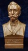 Bust Bronz Spiru Haret, Semnat Fritz Stork, 1904, Bucuresti, 17.5cm, Expertizat