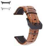 Curea din piele naturala, compatibila Samsung Galaxy Watch Ultra, Maro/Negru