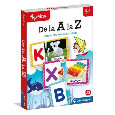 Joc Educativ Clementoni, De la A la Z, Multicolor, V&amp;acirc;rsta 3+ Ani foto