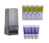 Cumpara ieftin Pachet pasta pentru spalat pe maini 4 Rezerve Plulux + Dozator + 4 Creme Hidratare maini Bonus by Plum