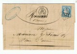 France 1871 Postal History Rare Cover + Content 1222 CREST DROME to ROMANS D.738