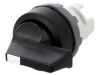 Comutator Rotativ 22mm Negru fără IP66 2 Poziții