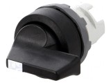 Comutator Rotativ 22mm Negru fără IP66 2 Poziții