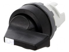 Comutator Rotativ 22mm Negru fără IP66 2 Poziții