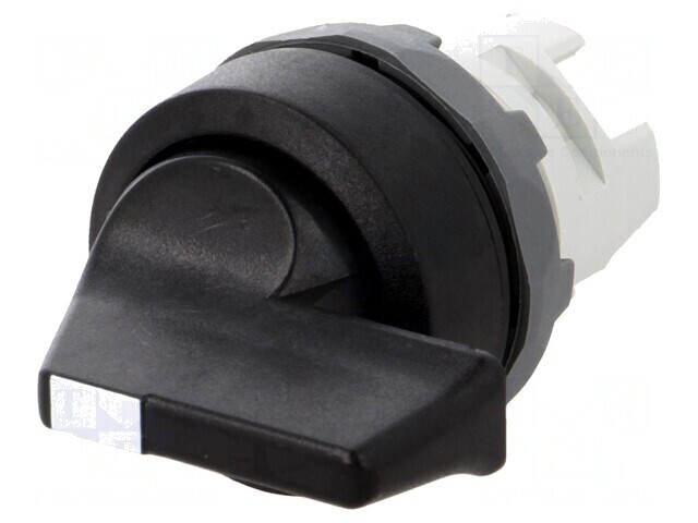 Comutator Rotativ 22mm Negru fără IP66 2 Poziții