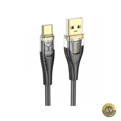 Cablu Date si Incarcare USB-A - USB-C HOCO U121 60W 1.2m Negru foto