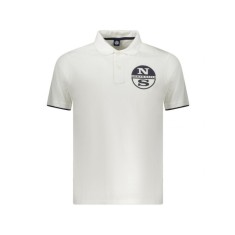 North Sails Tricou polo barbati, cu imprimeu cu logo, Regular fit, Alb, S