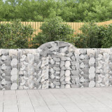 VidaXL Coșuri gabion arcuite 8 buc, 200x30x100/120 cm fier galvanizat 3146116