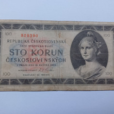 Cehoslovacia - 100 Korun 1945