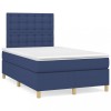 VidaXL Pat box spring cu saltea, albastru, 120x190 cm, material textil 3269964