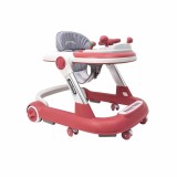 Premergator cu 6 roti silentioase, sezut reglabil, pliere usoara, 6 luni+, roz