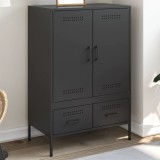 VidaXL Dulap &icirc;nalt, negru, 68x39x101,5 cm, oțel