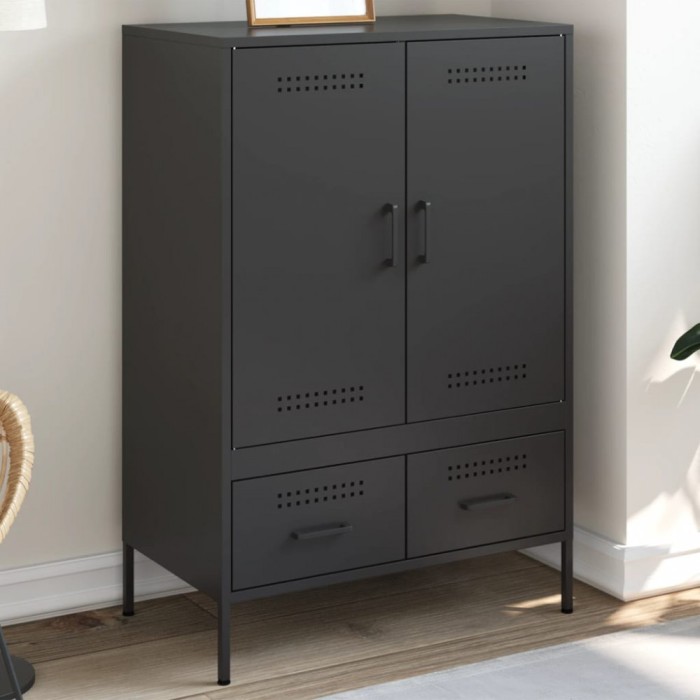 vidaXL Dulap &icirc;nalt, negru, 68x39x101,5 cm, oțel 843108