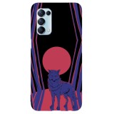 Husa compatibila cu Oppo A16 4G model Red moon wolf, Silicon, TPU, Viceversa, Transparent, Carcasa