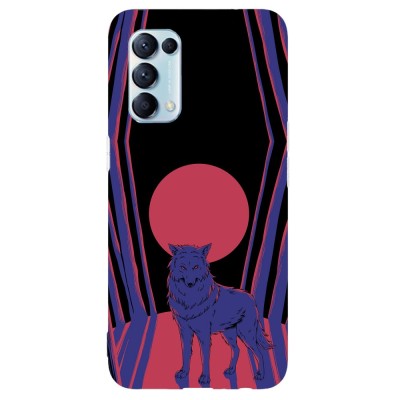 Husa compatibila cu Oppo Find X3 Lite model Red moon wolf, Silicon, TPU, Viceversa foto