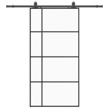 Cumpara ieftin Usa glisanta cu set de feronerie neagra 102,5x205 cm Sticla ESG