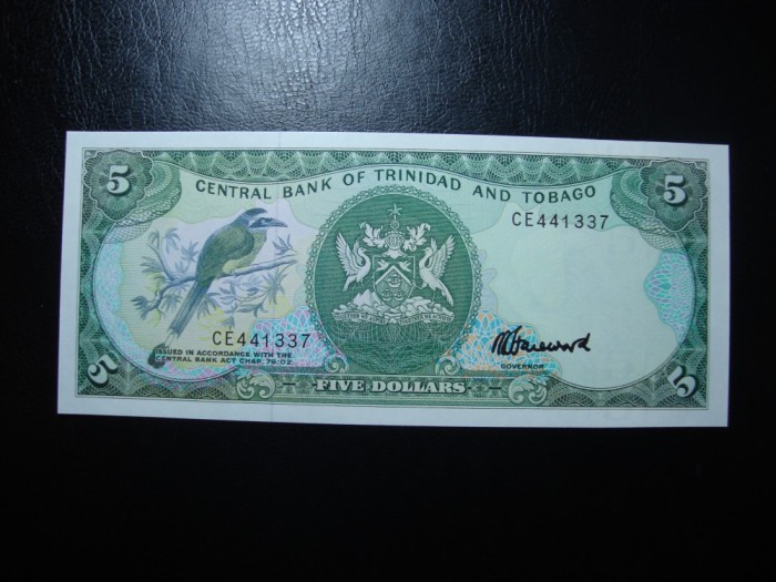 TRINISAD TOBAGO 5 DOLARI 1985 UNC