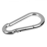 Carlig Carabinier Metalic, Snap Hook, Argintiu, Lungime 8cm, Greutate Maxima 150kg, Oem