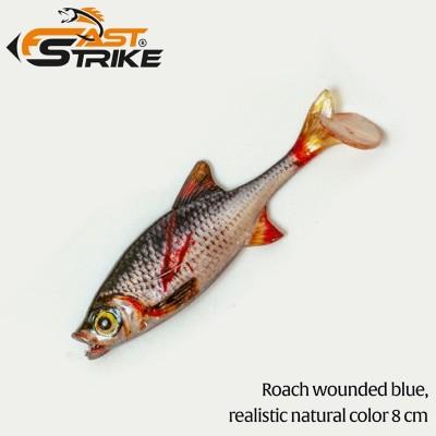 Shad Fast Strike Roach, RWB Roach Wounded Blue, 8cm, 5g foto