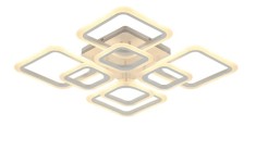 Lustra LED, 182W, 8 patrate, alb, telecomanda, lumina rece/calda/neutra, intensitate reglabila