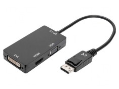 Adaptor DisplayPort la HDMI 1.4, 0.2m, Negru
