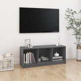 VidaXL Comodă TV, gri, 104x33x41 cm, lemn masiv de pin