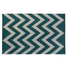 Covor Bicolor DKD Home Decor, Poliester, Zig-Zag, Alb/Verde, 120x180x2 cm