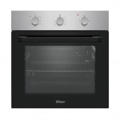 Cuptor electric incorporabil Zilan, 56 x 60 x 56 cm, 2200 W, timer 90 minute, 70 l, 240 C, clasa A, inox, Argintiu/Negru foto