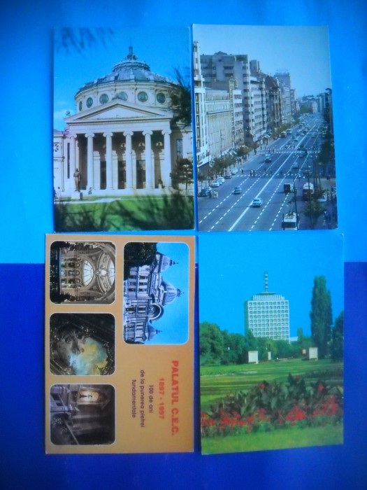 HOPCT LOT 1966 BUCURESTI -4 CARTI POSTALE-NECIRCULATE