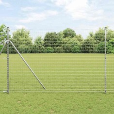 vidaXL &Icirc;ngrădire cu st&acirc;lpi Argintiu 1.5 x 10 m Oțel 3350465