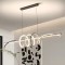 Lustra LED suspendata cu telecomanda RIBBON 66W, Liniara, lumina Rece/Calda/Neutra, Dimabila, Negru, Inaltime Reglabila ModernLight Concept