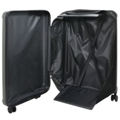 vidaXL Valiză pliabilă cu carcasă dură 28&#039;&#039; Gri &icirc;nchis 50x30x76 cm ABS