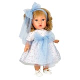 Cumpara ieftin Papusa Nines D&#039;Onil Susette Tul cu parul blond, sunete, funda albastra si miros de vanilie 45 cm