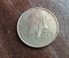 C50 - Moneda foarte veche - Cipru - 20 centi - 1990