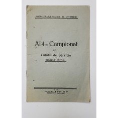 AL 4 LEA CAMPIONAT AL CALULUI DE SERVICIU , REGULAMENTUL , 1926