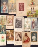 A1518 Lot de 25 iconițe catolice ante și interbelice