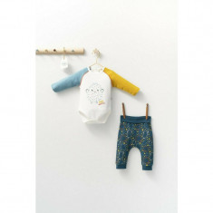 Set cu pantalonasi si body cu maneca lunga pentru bebelusi Monster, Tongs baby (Marime: 18-24 Luni, Culoare: Bleumarin)